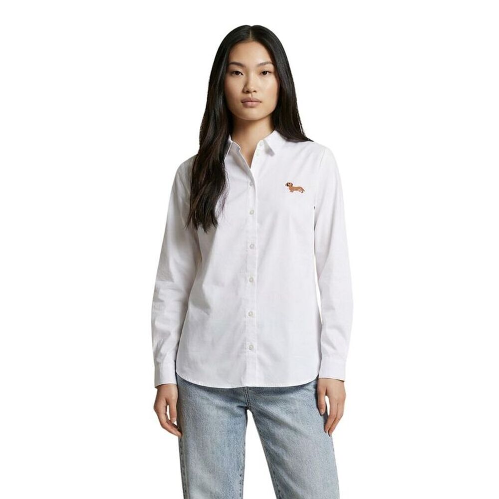 Jacqueline De Yong Cream Cotton Women's Blouse